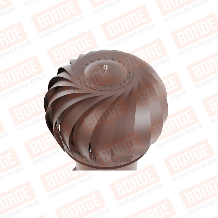 Роторная вентиляция Viotto с универсальным проходным элементом, d-125мм, неутепленная, коричневый шоколад (RAL 8017)