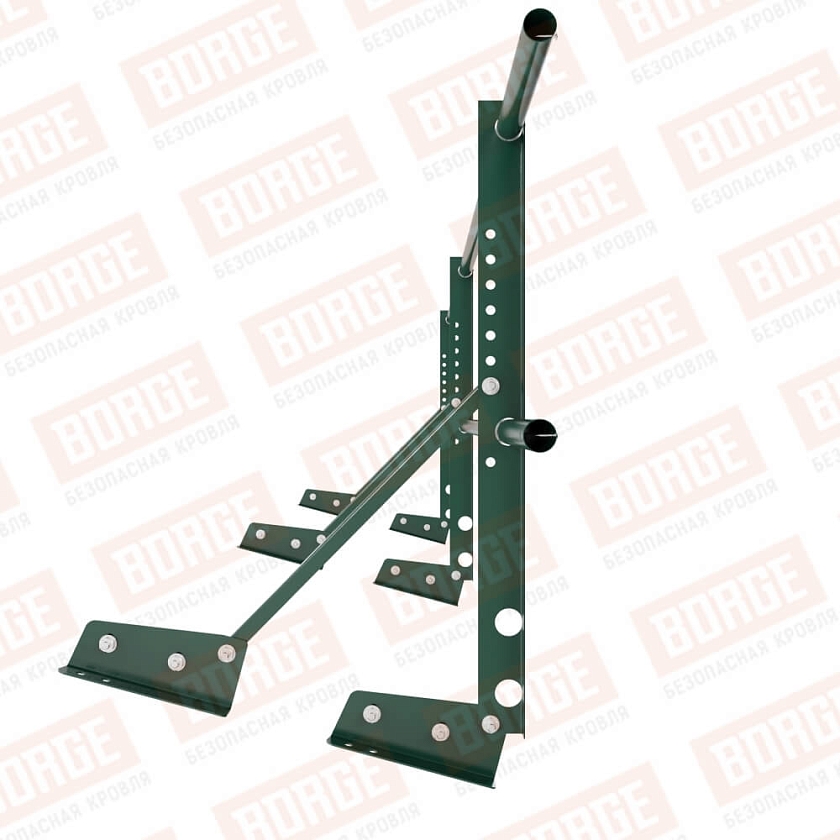 Ограждение декоративное NewLine H-60см, 3м, для фальцевой кровли, зеленый мох (RAL 6005)