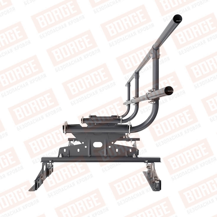 Ограждение кровельное BORGE H-60см, 3м, для параллельного фальца, серый графит (RAL 7024 matt)