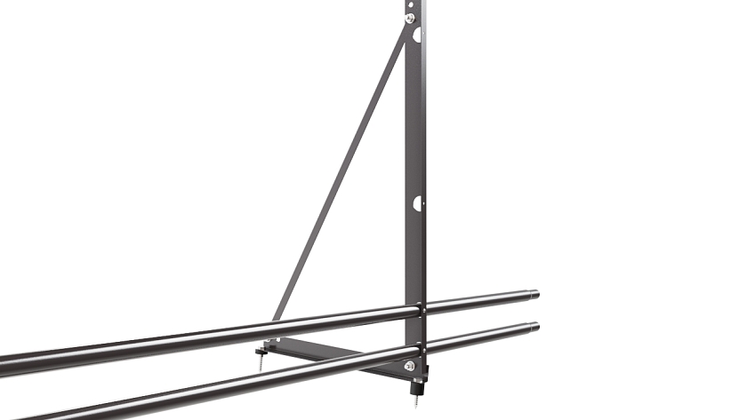 Ограждение кровельное NewLine H-120см, 3м, серо-коричневый (RR 32), с двумя доп. трубами