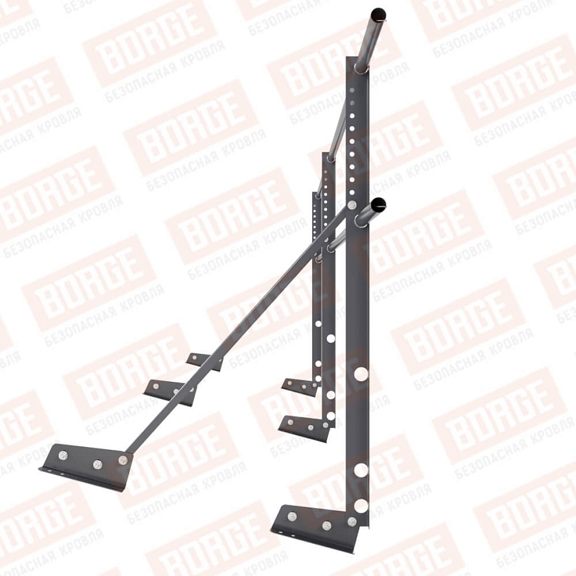 Ограждение декоративное NewLine H-90см, 3м, для фальцевой кровли, серый графит (RAL 7024)