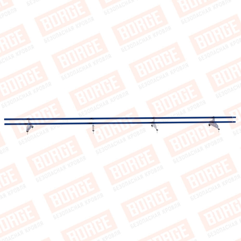 Снегозадержатель трубчатый NewLine 3м, D-25мм, 4 опоры, сигнально-синий (RAL 5005)
