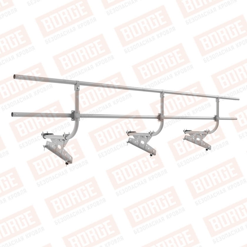 Ограждение кровельное BORGE H-60см, 3м, сигнально-серый (RAL 7004)