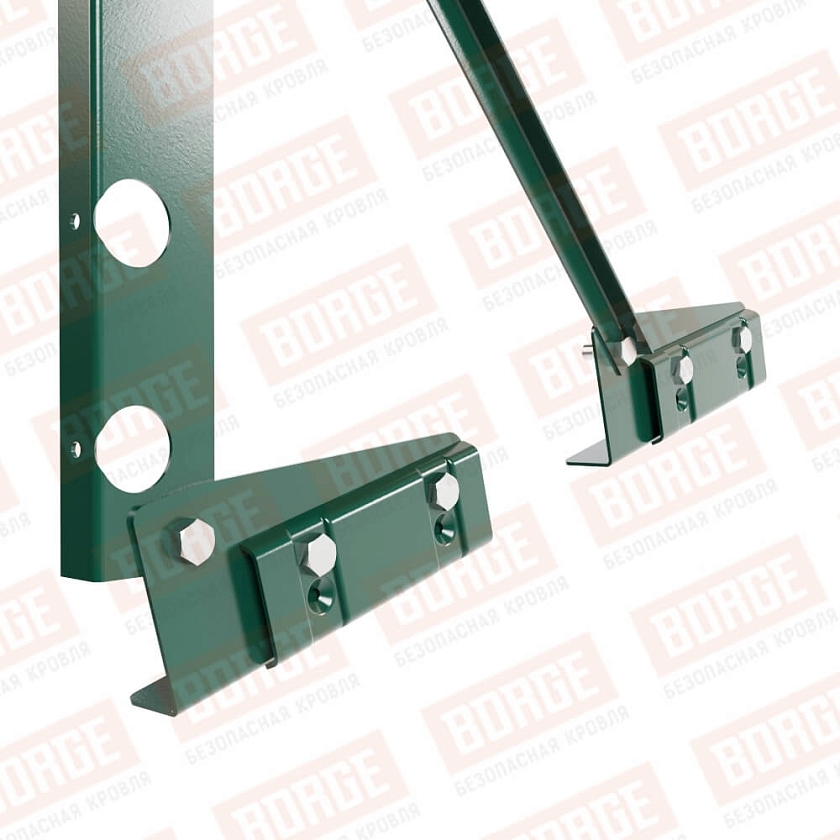 Ограждение декоративное NewLine H-60см, 3м, для фальцевой кровли, зеленый мох (RAL 6005)