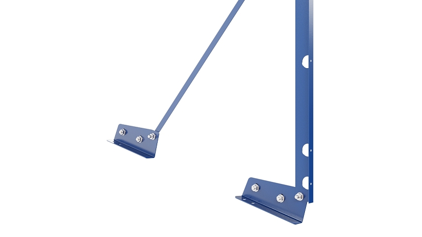 Ограждение кровельное NewLine H-90см, 3м, для фальцевой кровли, сигнально-синий (RAL 5005)