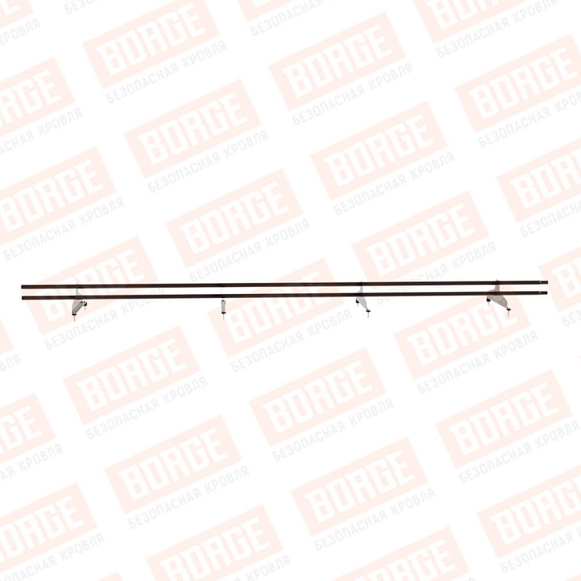 Снегозадержатель трубчатый NewLine 3м, D-25мм, 4 опоры, окрашенный (NL-807)