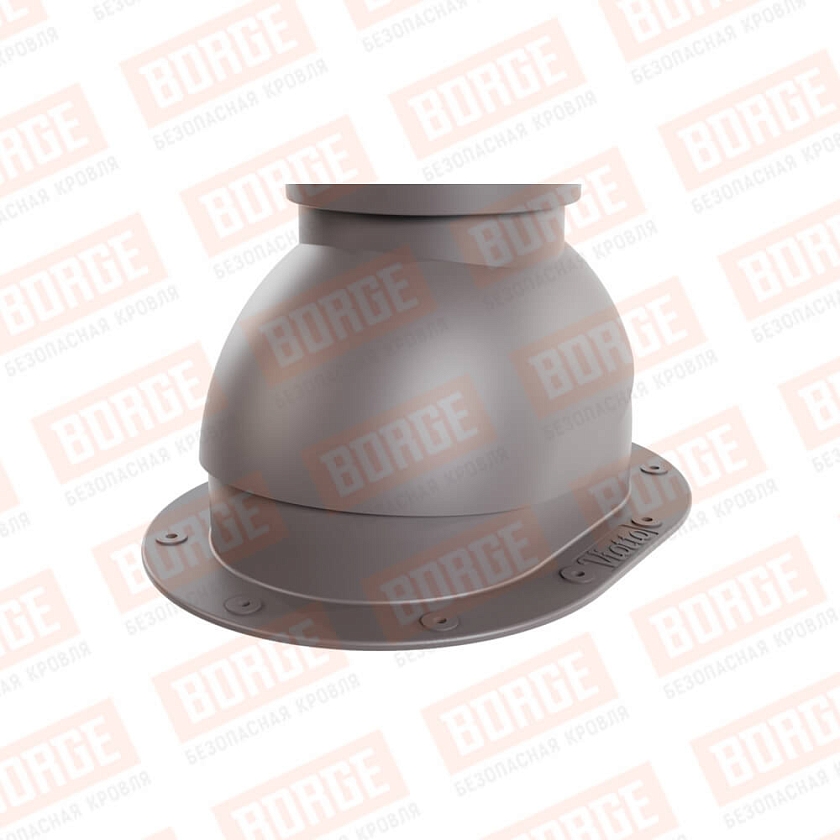 Труба вентиляционная Viotto, для готовой мягкой и фальцевой кровли, d-110мм, h-550мм, неутепленная, серо-коричневый (RAL 8019)