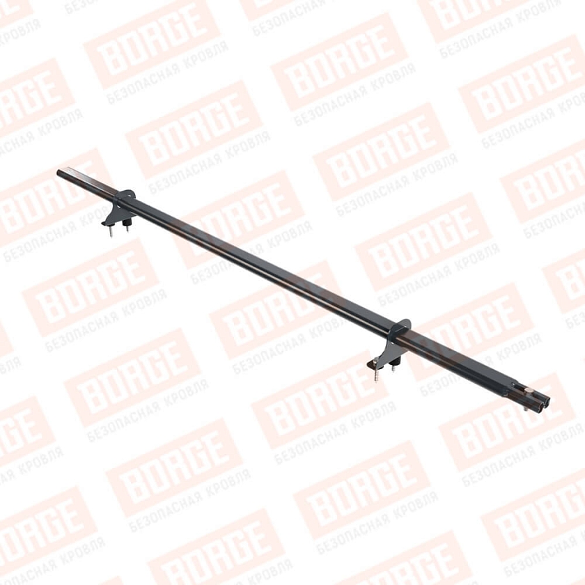 Снегозадержатель однотрубчатый BORGE 1,5м, 2 опоры, антрацитово-серый (RAL 7016)