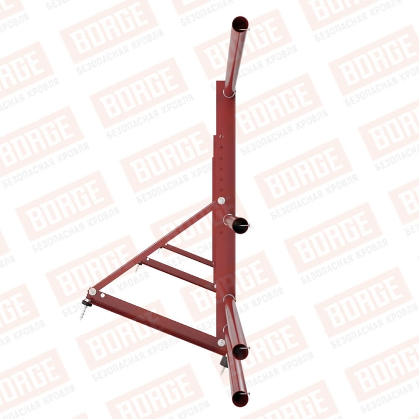 Ограждение декоративное NewLine H-60см, 3м, коричнево-красный (RAL 3011), с двумя доп. трубами