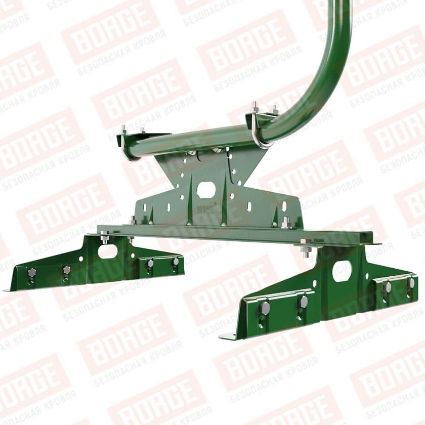 Ограждение кровельное BORGE H-90см, 3м, для параллельного фальца, лиственно-зеленый (RAL 6002)