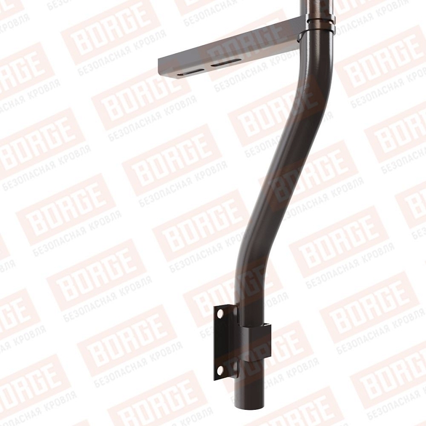 Ограждение парапетное BORGE H-30см, 3м, серо-коричневый (RAL 8019 matt)