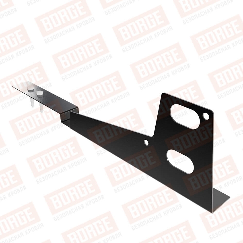 Универсальный кронштейн BORGE, для композитной черепицы, оцинк., чёрный (RAL 9005)