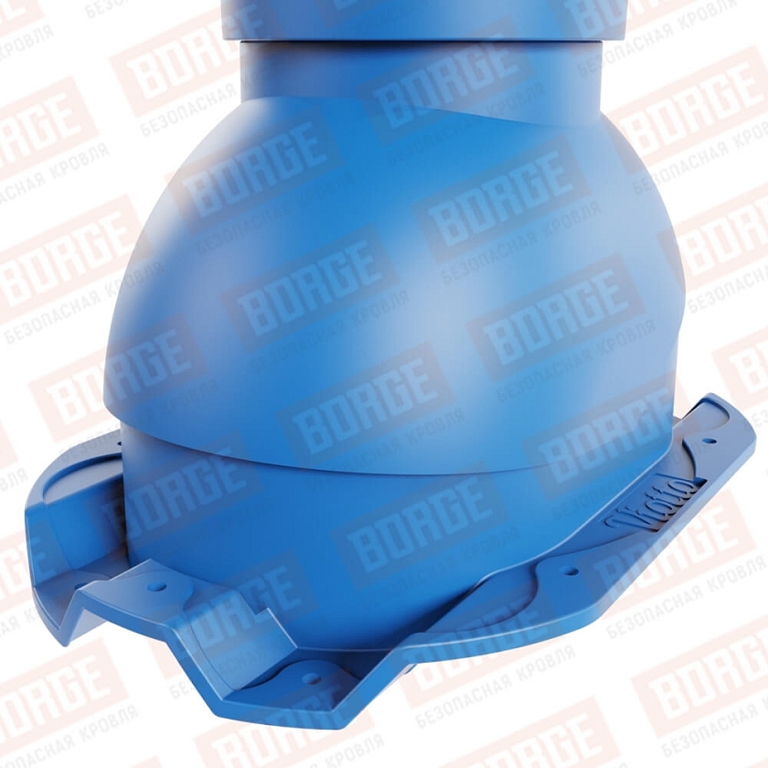 Выход вентиляции канализации Viotto, для профнастила С21, сигнально-синий (RAL 5005)