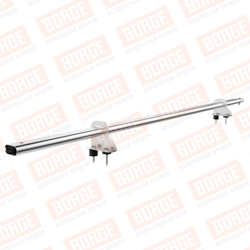 Снегозадержатель однотрубчатый BORGE 1,5м, 2 опоры, цинк