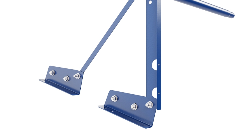 Ограждение кровельное NewLine H-60см, 3м, для фальцевой кровли, сигнально-синий (RAL 5005)