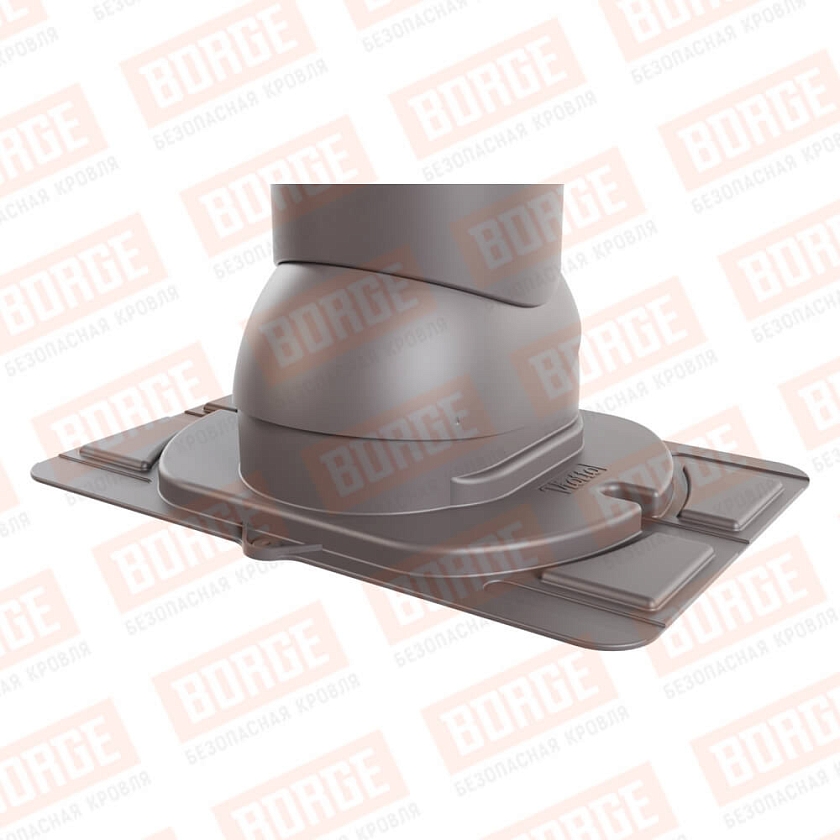 Труба вентиляционная Viotto с универсальным проходным элементом, d-150мм, утепленная, серо-коричневый (RAL 8019)