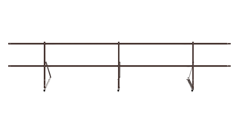 Ограждение кровельное NewLine H-60см, 3м, коричневый шоколад (RAL 8017)