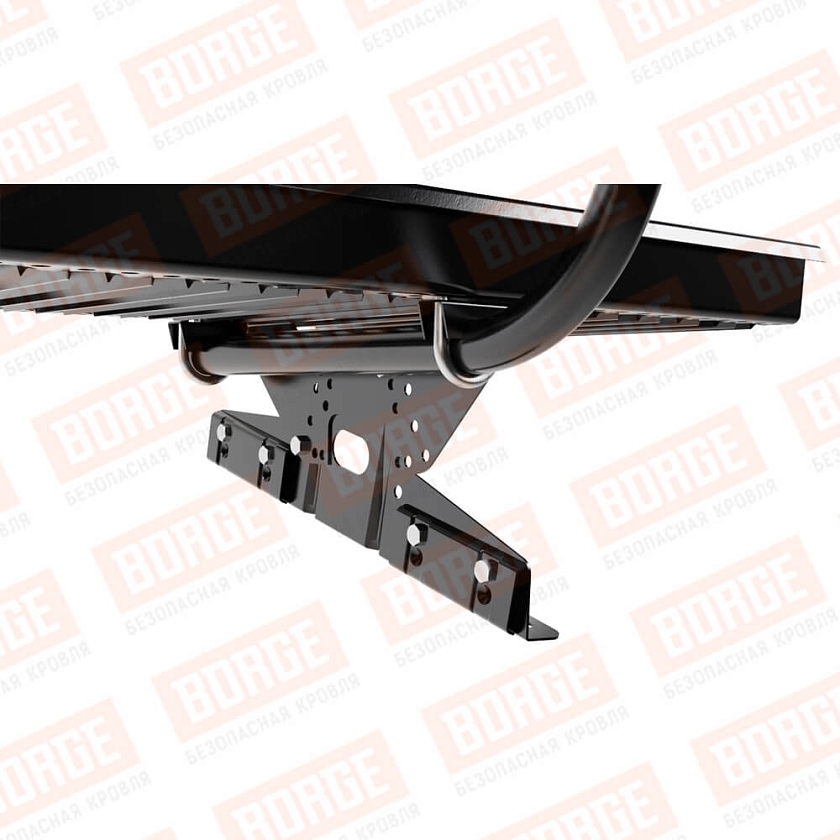 Мостик переходной с ограждением BORGE Н-120см, 3м, для фальцевой кровли, чёрный (RAL 9005)