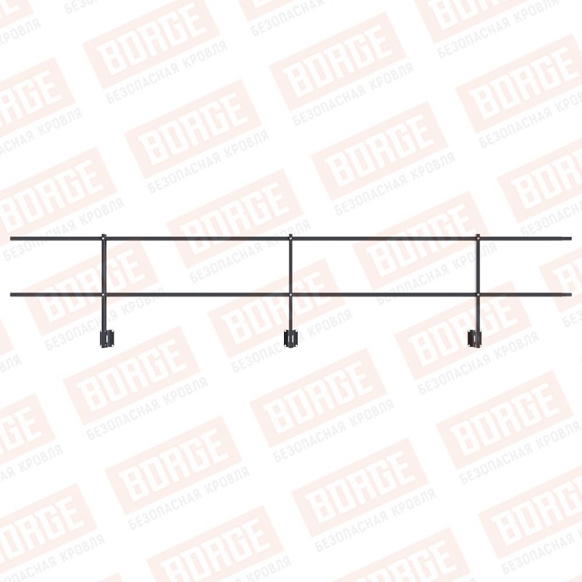 Ограждение парапетное NewLine H-60см, 3м, серый графит (RAL 7024)