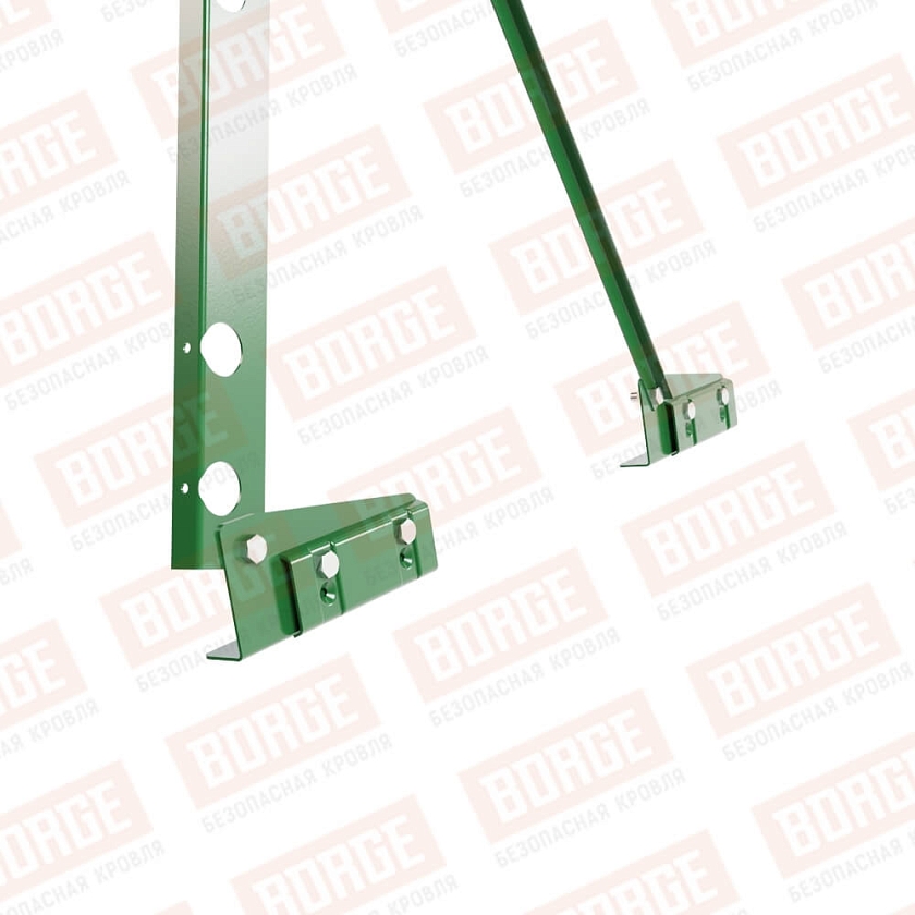 Ограждение декоративное NewLine H-90см, 3м, для фальцевой кровли, лиственно-зеленый (RAL 6002)