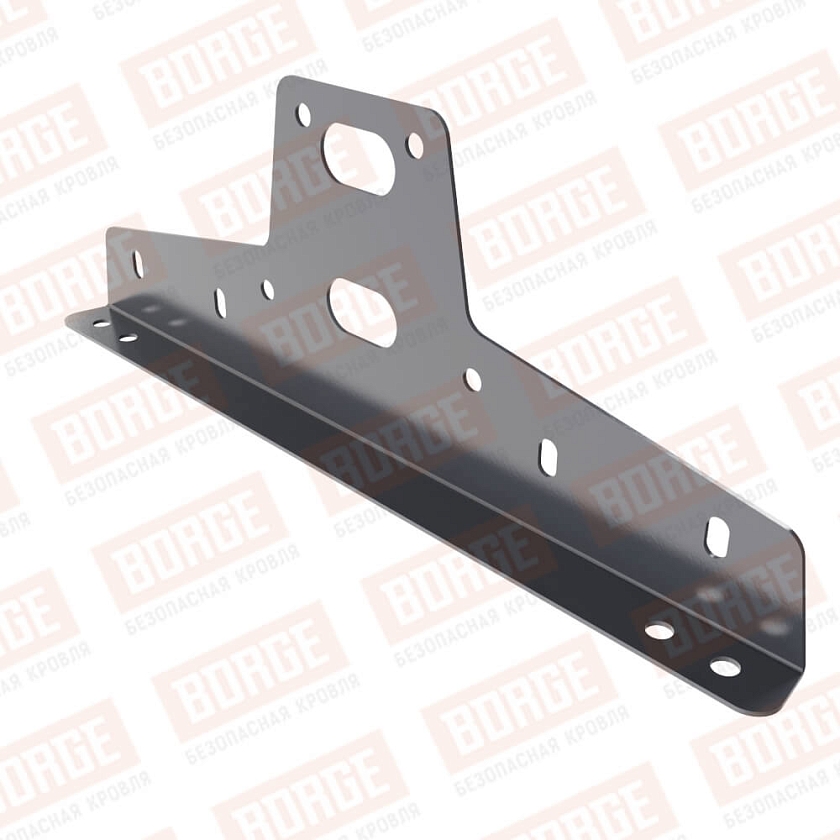 Универсальный кронштейн для переходного мостика Русский Рубеж, оцинк., серый графит (RAL 7024)