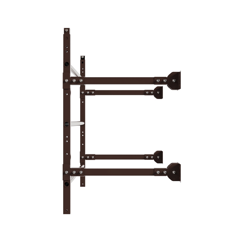 Лестница пожарная П1-1 BORGE, Н-1м, W-0.8м, оцинк., коричневый шоколад (RAL 8017)
