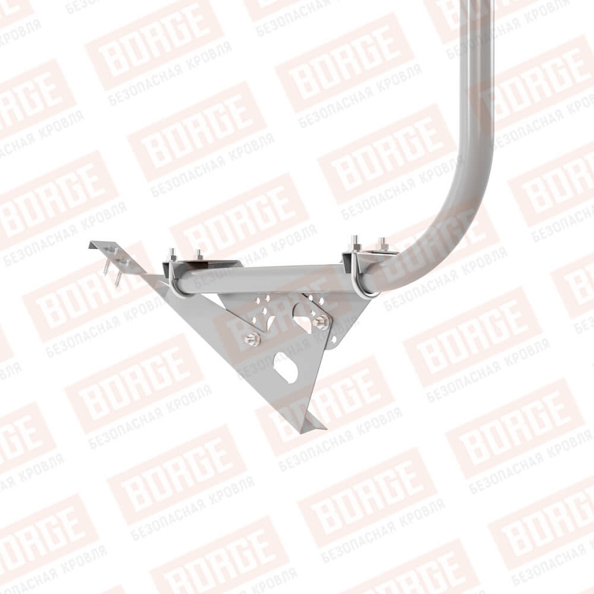 Ограждение кровельное BORGE H-120см, 3м, для черепичной кровли, сигнально-серый (RAL 7004)