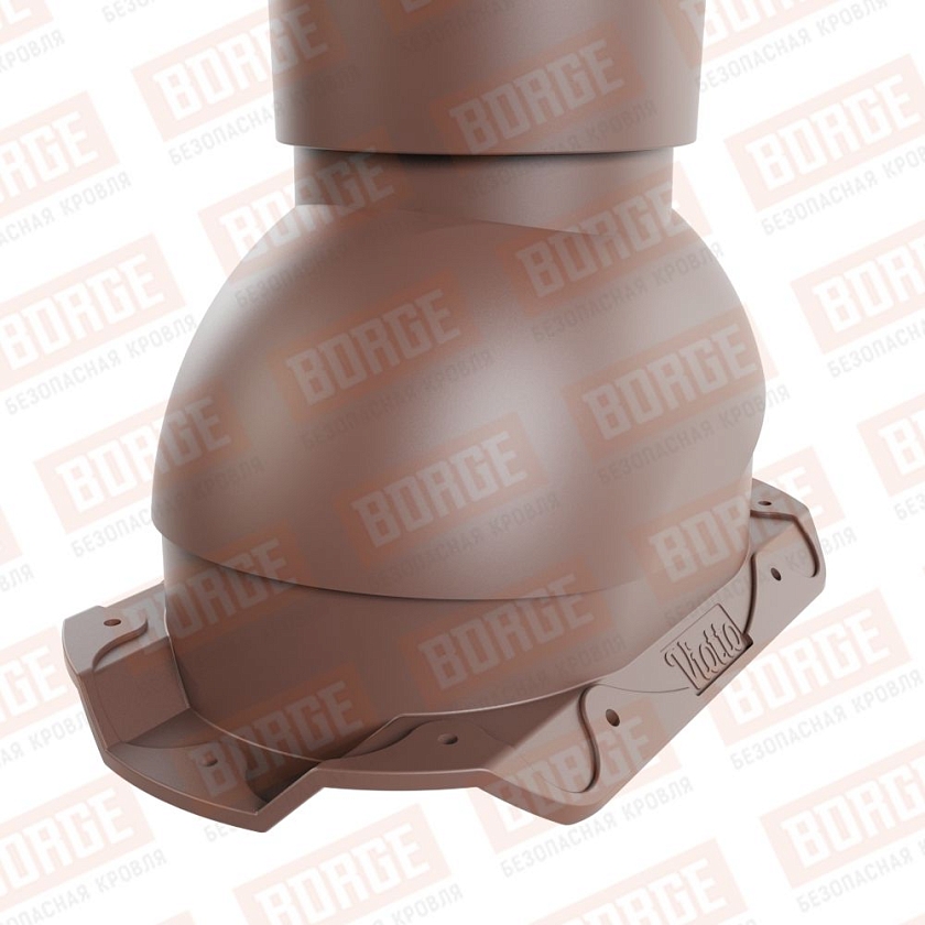 Труба вентиляционная Viotto, для профнастила С20, d-110мм, h-550мм, утепленная, коричневый шоколад (RAL 8017)