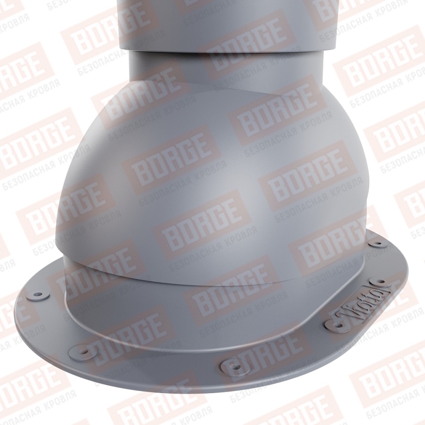 Роторная вентиляция Viotto, для готовой мягкой и фальцевой кровли, d-110мм, h-550мм, утепленная, серый графит (RAL 7024)