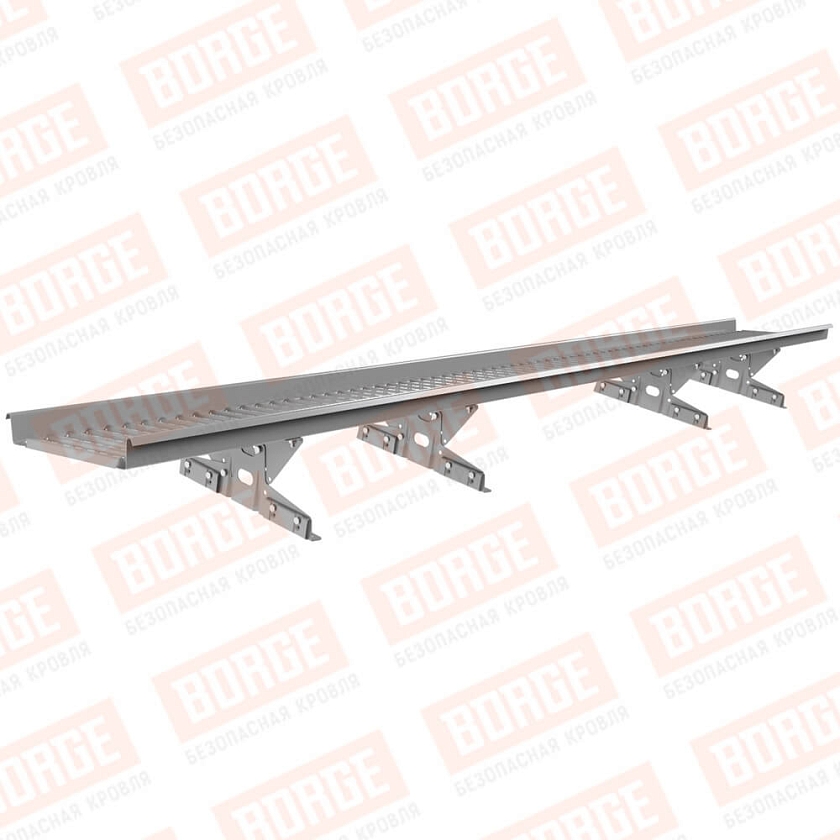 Мостик переходной BORGE 3м, для фальцевой кровли, сигнально-серый (RAL 7004)