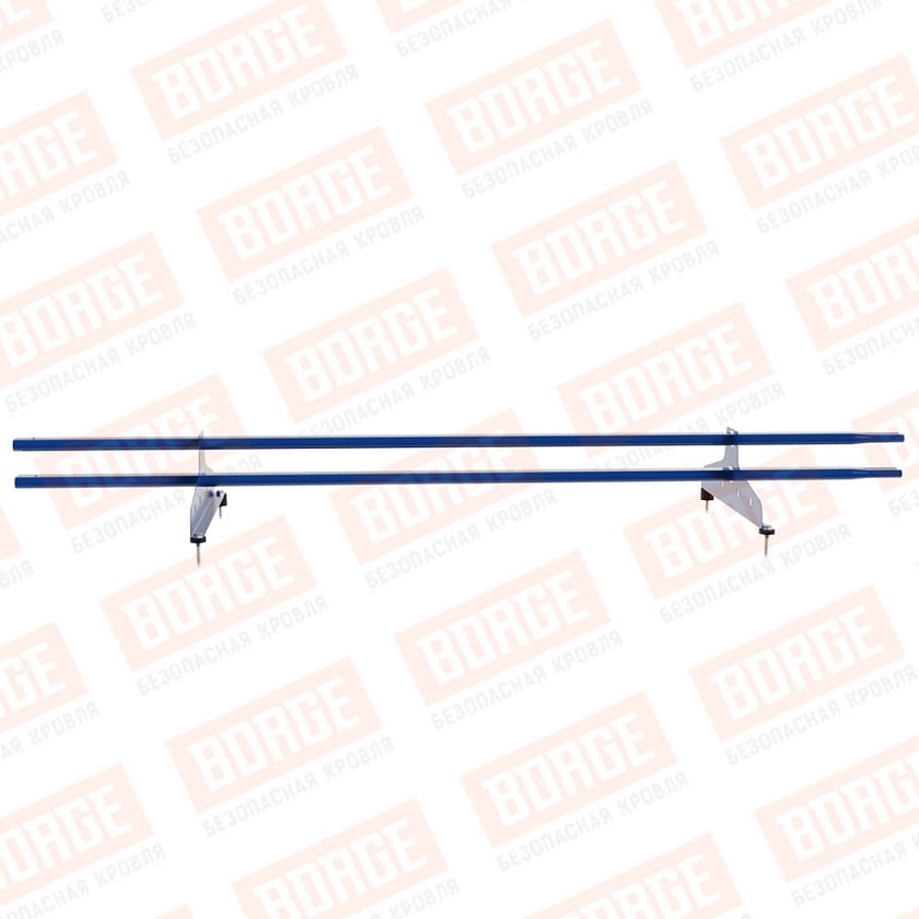 Снегозадержатель трубчатый NewLine 1,5м, 20x40мм, 2 опоры, сигнально-синий (RAL 5005)