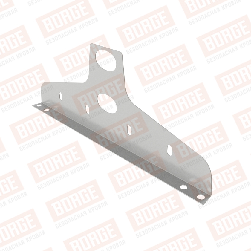 Универсальный кронштейн NewLine, 20x40мм, бело-алюминиевый (RAL 9006)