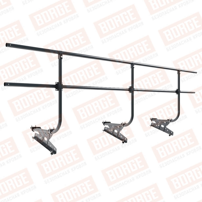 Ограждение кровельное BORGE H-90см, 3м, антрацитово-серый (RAL 7016)