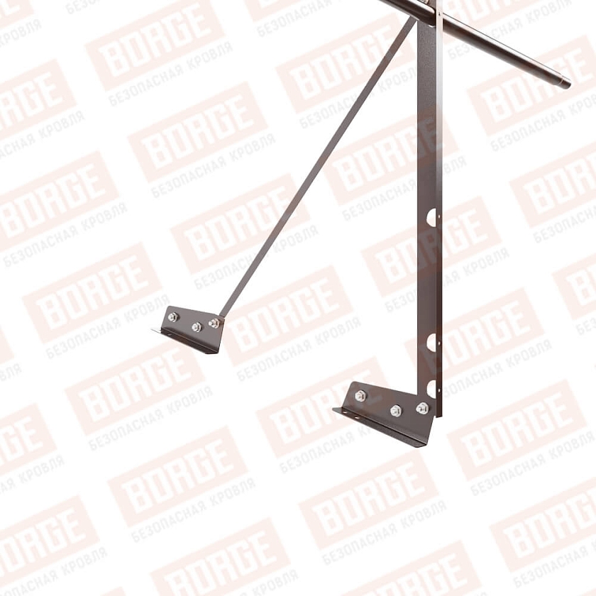 Ограждение декоративное NewLine H-90см, 3м, для фальцевой кровли, коричневый шоколад (RAL 8017)