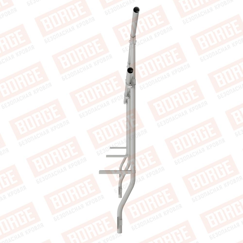 Ограждение парапетное BORGE H-90см, 3м, бело-алюминиевый (RAL 9006)