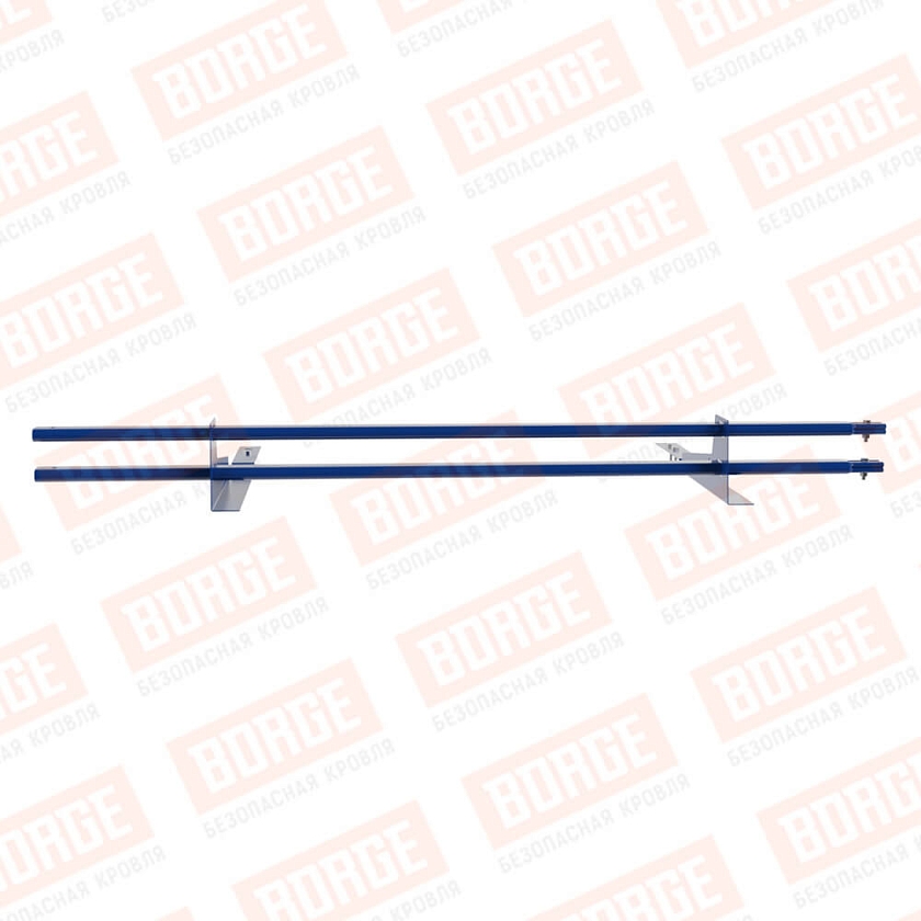 Снегозадержатель трубчатый BORGE 1,5м, 2 опоры, для композит. черепицы, сигнально-синий (RAL 5005)