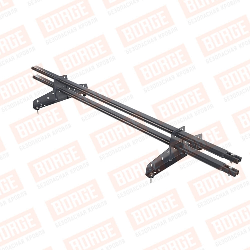 Снегозадержатель трубчатый BORGE 1,5м, 2 опоры, серый графит (RAL 7024 matt)