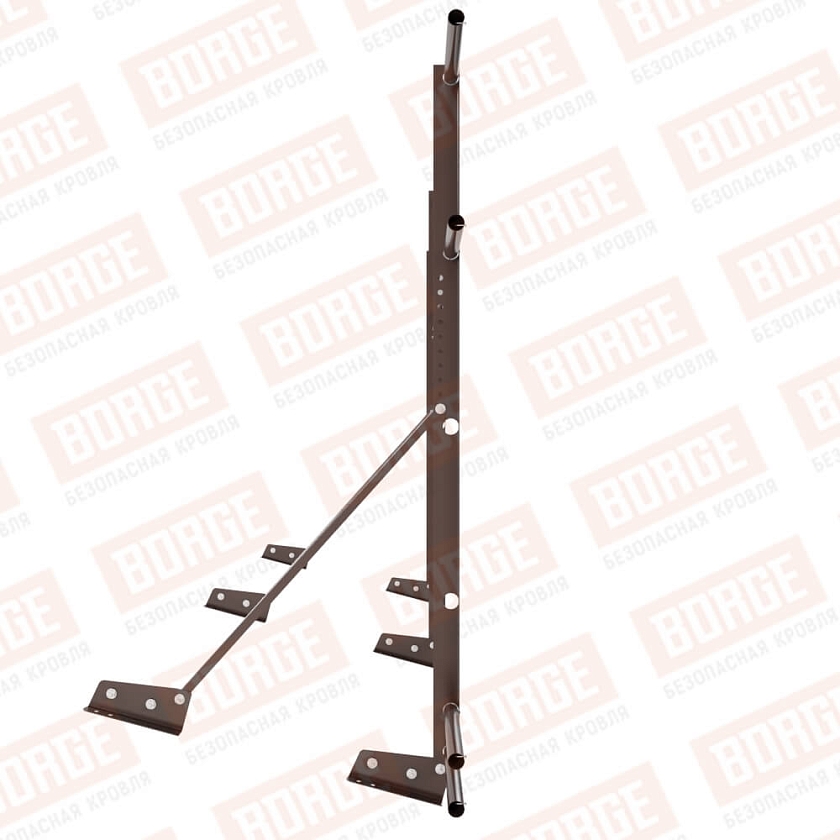 Ограждение декоративное NewLine H-120см, 3м, для фальц. кров., окрашенный (NL-807), с двумя доп. трубами