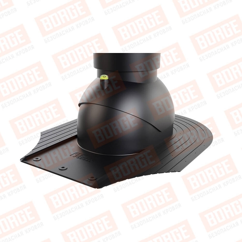 Труба вентиляционная Viotto, для мягкой кровли при монтаже, d-110мм, h-550мм, неутепленная, чёрный (RAL 9005)