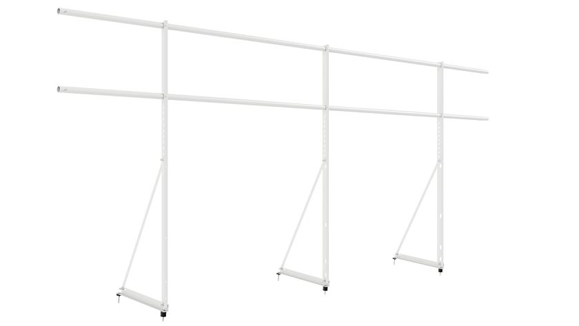 Ограждение кровельное NewLine H-120см, 3м, сигнально-белый (RAL 9003)