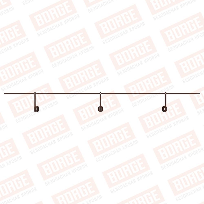 Ограждение парапетное NewLine H-30см, 3м, коричневый шоколад (RAL 8017)