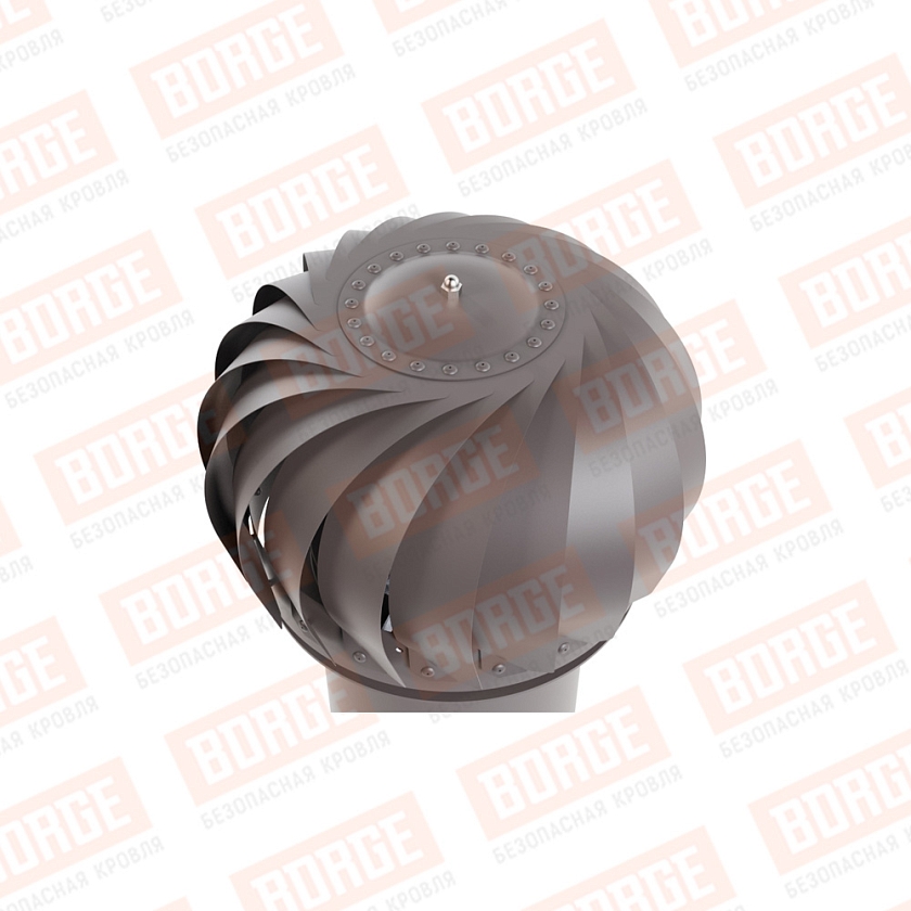 Роторная вентиляция Viotto, для готовой мягкой и фальцевой кровли, d-150мм, неутепленная, серо-коричневый (RAL 8019)