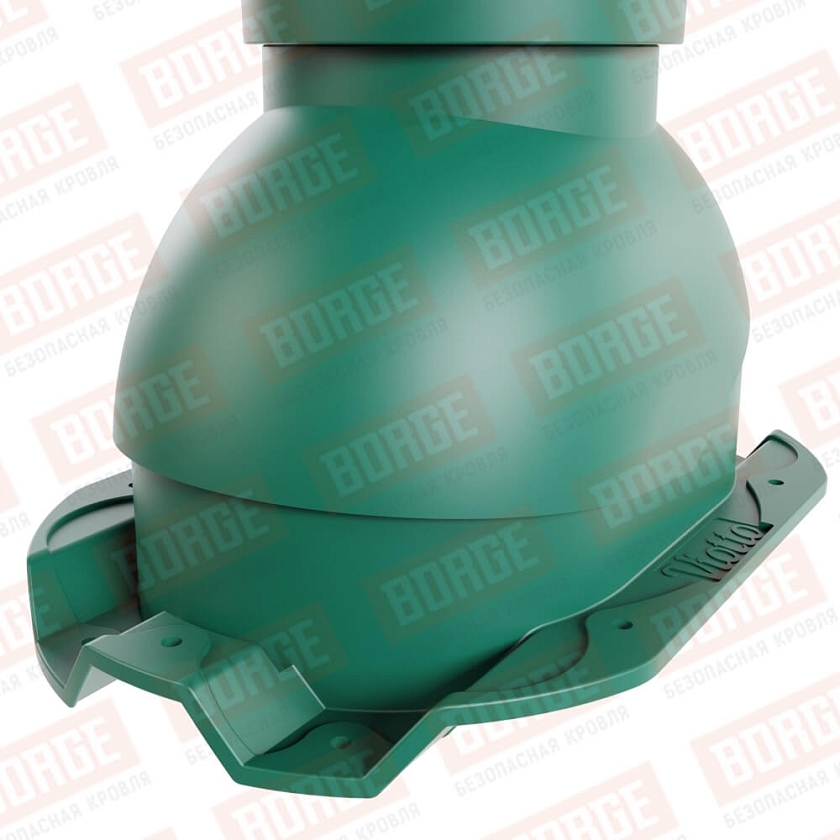 Выход вентиляции канализации Viotto, для профнастила С21, зеленый мох (RAL 6005)