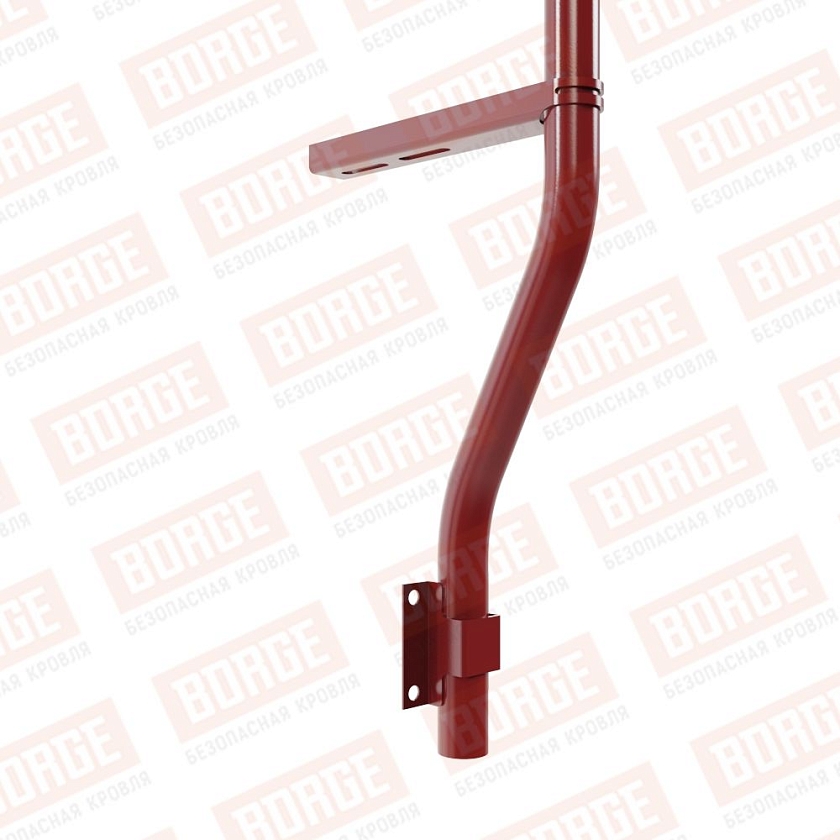 Ограждение парапетное BORGE H-60см, 3м, коричнево-красный (RAL 3011)
