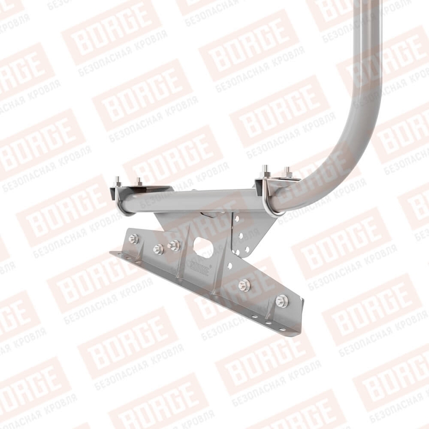 Ограждение кровельное BORGE H-120см, 3м, для фальцевой кровли, сигнально-серый (RAL 7004)