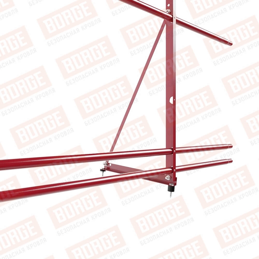 Ограждение декоративное NewLine H-90см, 3м, рубиново-красный (RAL 3003), с двумя доп. трубами