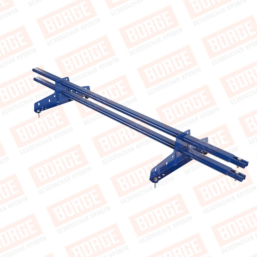 Снегозадержатель трубчатый BORGE 1,5м, 2 опоры, сигнально-синий (RAL 5005)