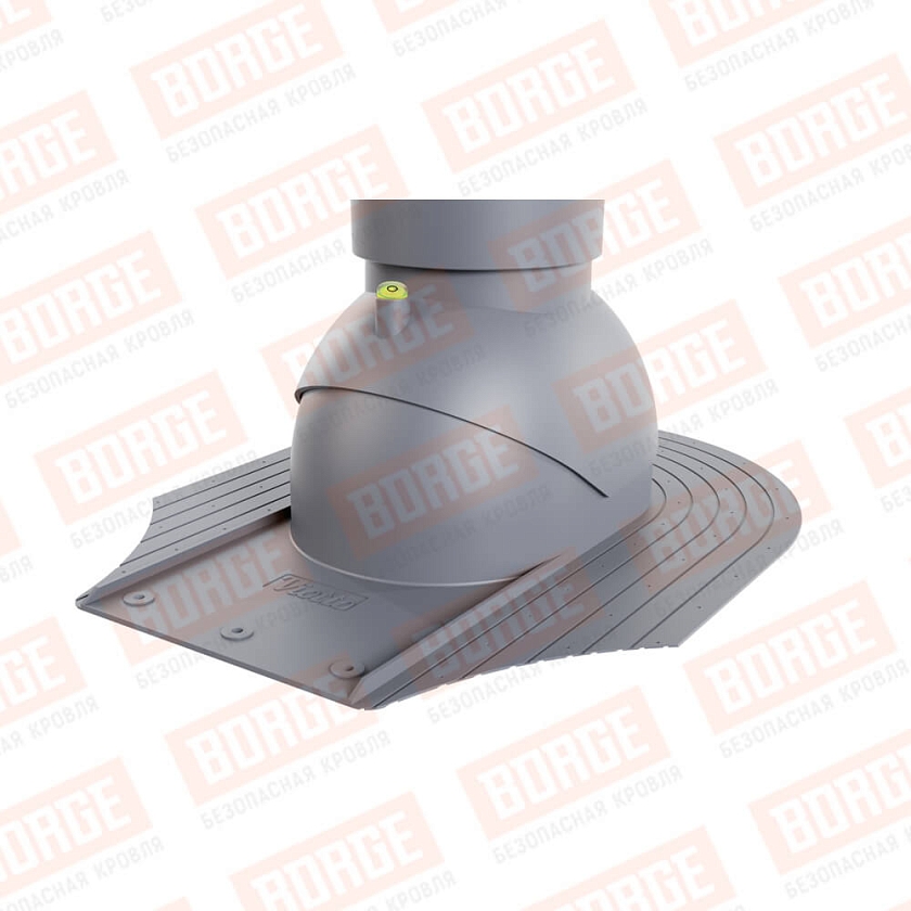 Труба вентиляционная Viotto, для мягкой кровли при монтаже, d-110мм, h-550мм, утепленная, серый графит (RAL 7024)