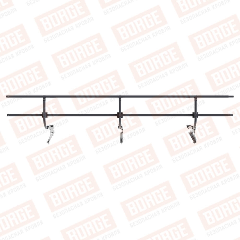 Ограждение кровельное BORGE H-60см, 3м, серый графит (RAL 7024 matt)