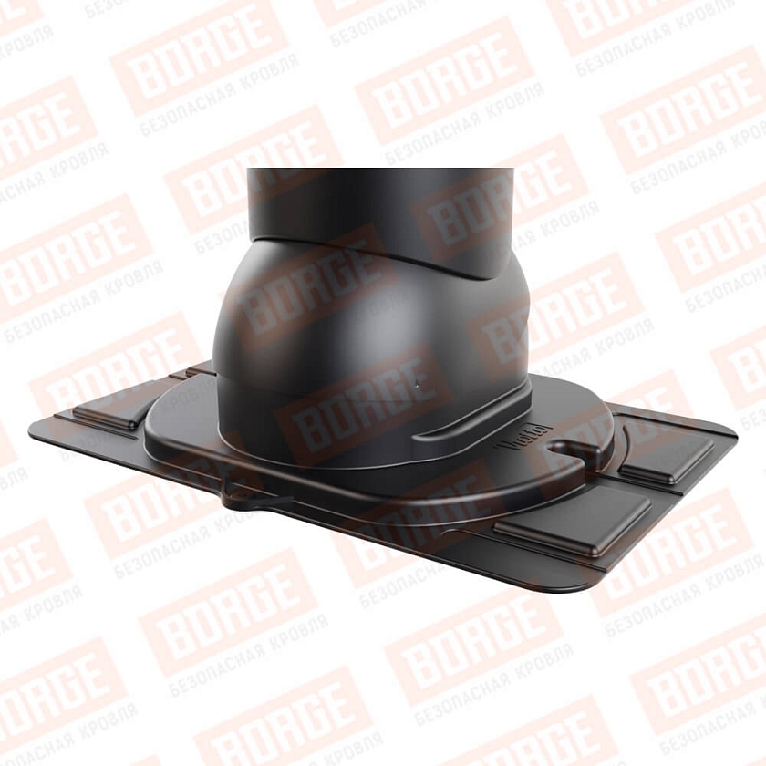 Труба вентиляционная Viotto с универсальным проходным элементом, d-125мм, утепленная, чёрный (RAL 9005)